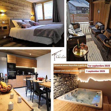 Chez Leon, Jacuzzi Et Sauna Des Le 1Er Septembre 2025 Samoëns Buitenkant foto